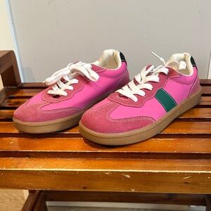 Pink and Green Sneakers